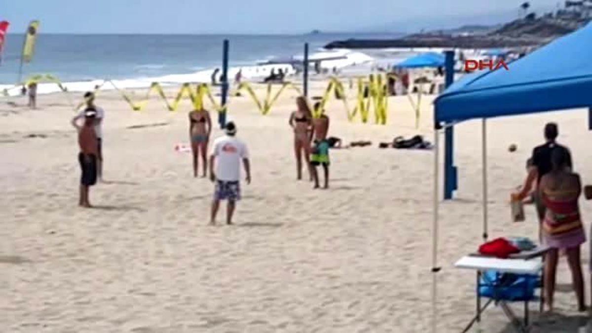 Motoru Duran Uçak Plaja Çakıldı