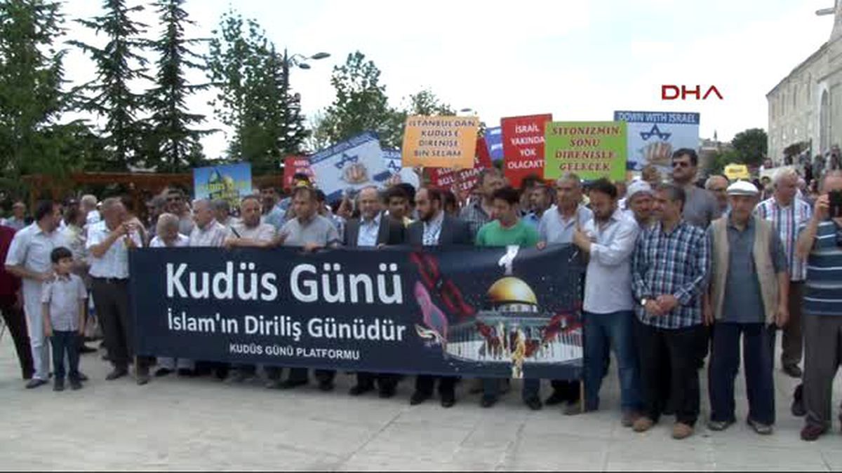 Dünya Kudüs Günü\'nde İsrail\'i Protesto Ettiler