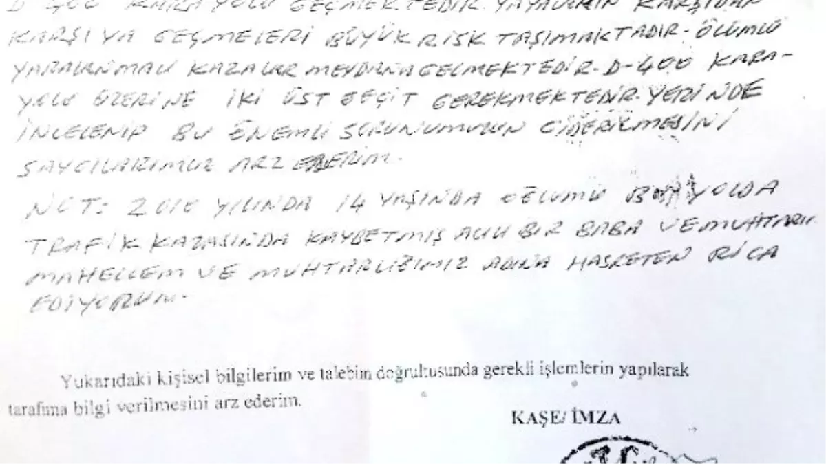 Üst Geçit Yaptırmak İstediği Yerde Oğlunu Kaybetti