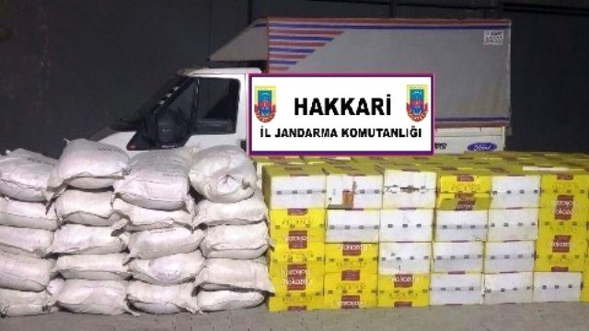 Hakkari de 9 Ton 409 Kilo Çay ve 2 Bin 540 Kilo Pirinç Ele Geçirildi