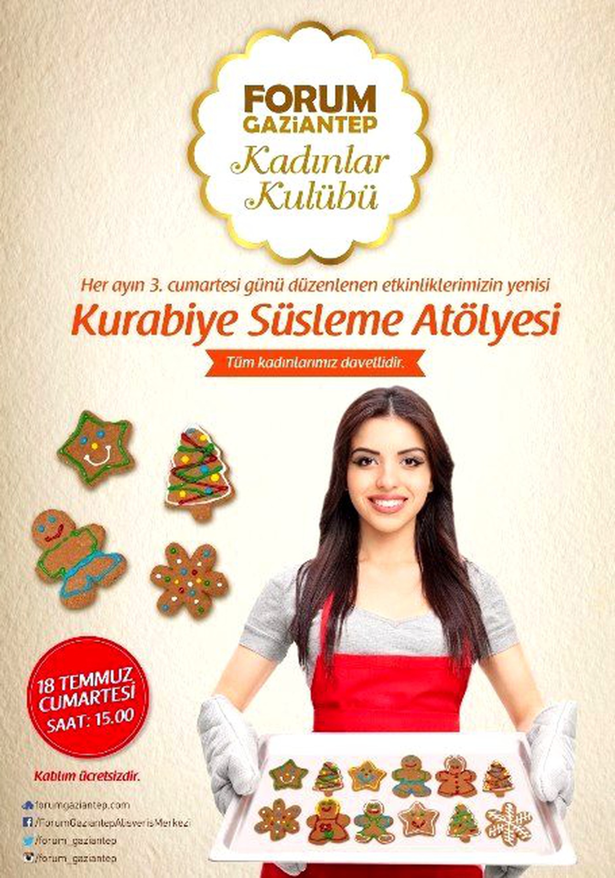 Forum Gaziantep Kadınlar Kulübü Bu Kez Kurabiye Süslemek İçin Buluşuyor