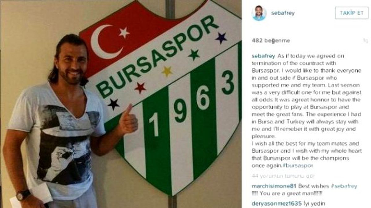 Sebastian Frey\'den Bursaspor\'a Veda