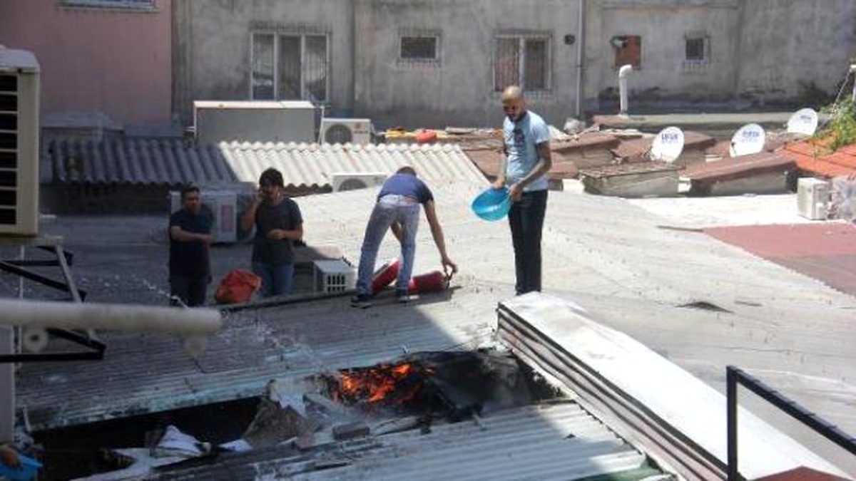 Çarşıda Korkutan Yangın