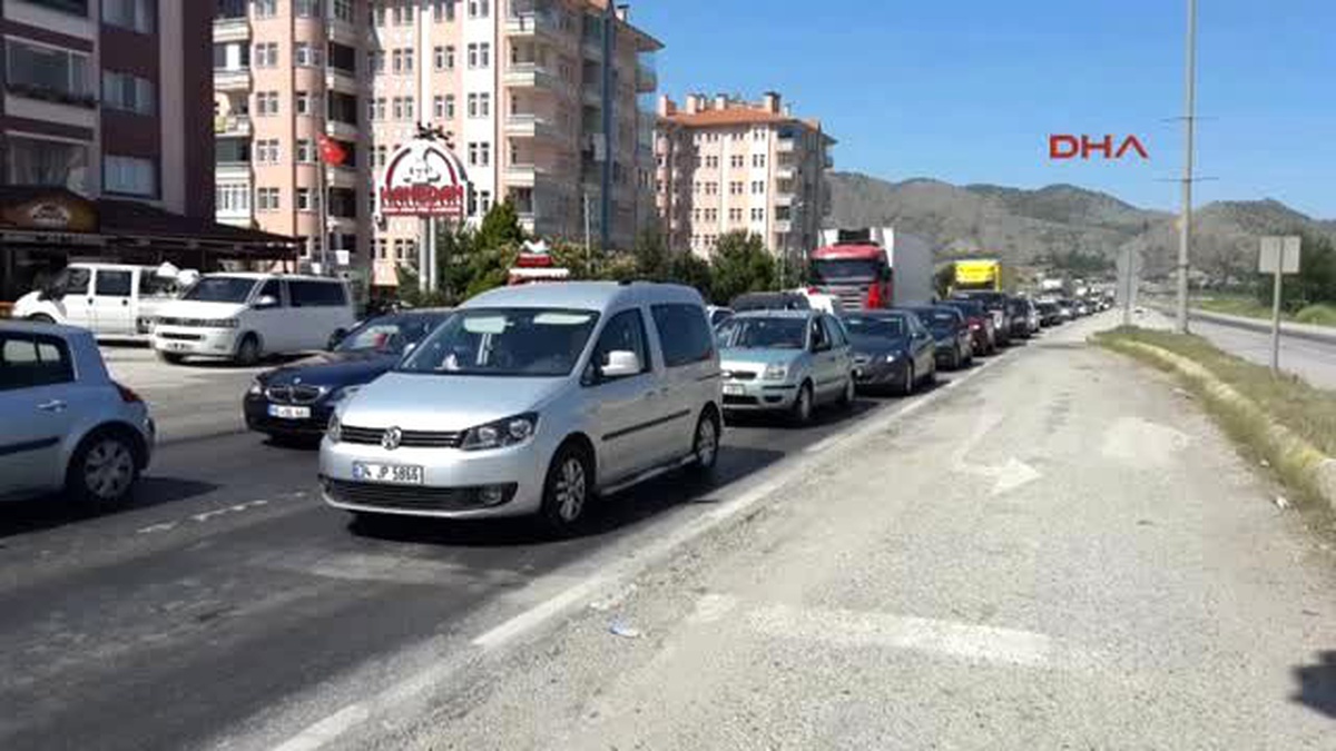 Çorum İstanbul-Samsun D-100 Karayolunda Yoğunluk