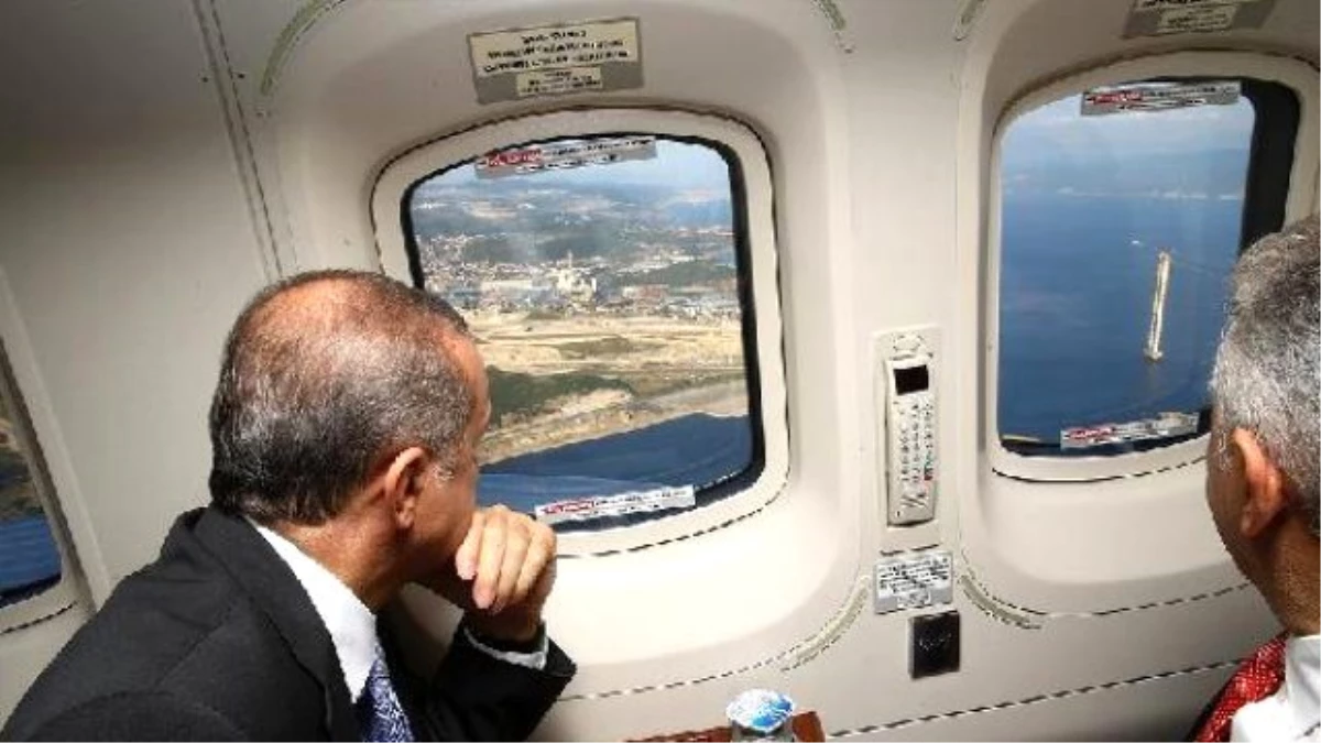 Erdoğan, Havadan Helikopterle 3 Büyük Projenin İnşaatını İnceledi