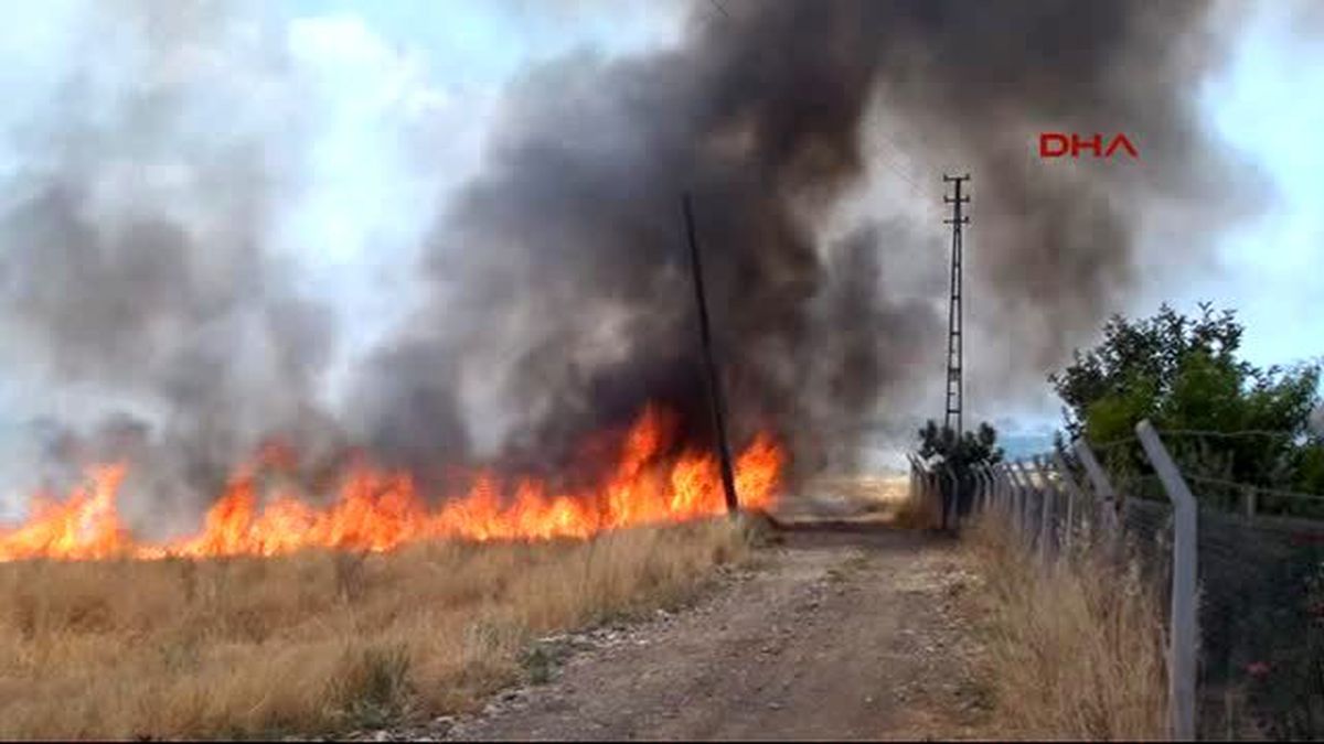 Adıyaman?da Korkutan Anız Yangını