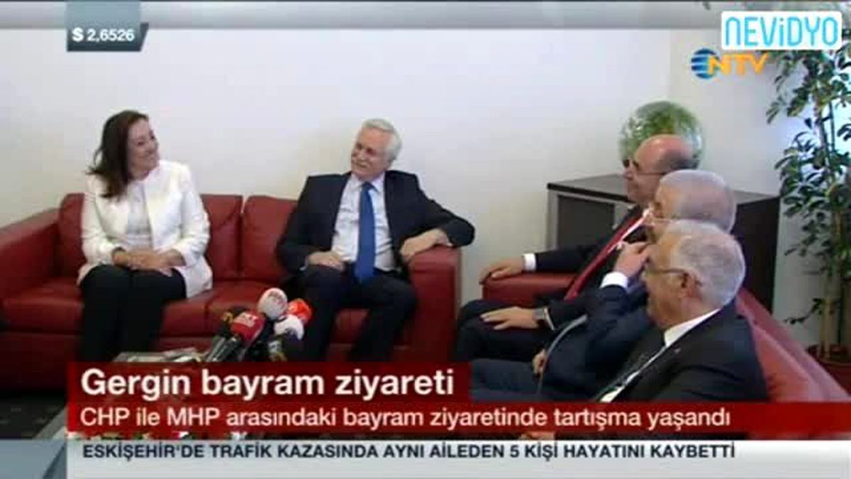 CHP\'nin MHP\'ye Bayram Ziyaretinde Gerginlik