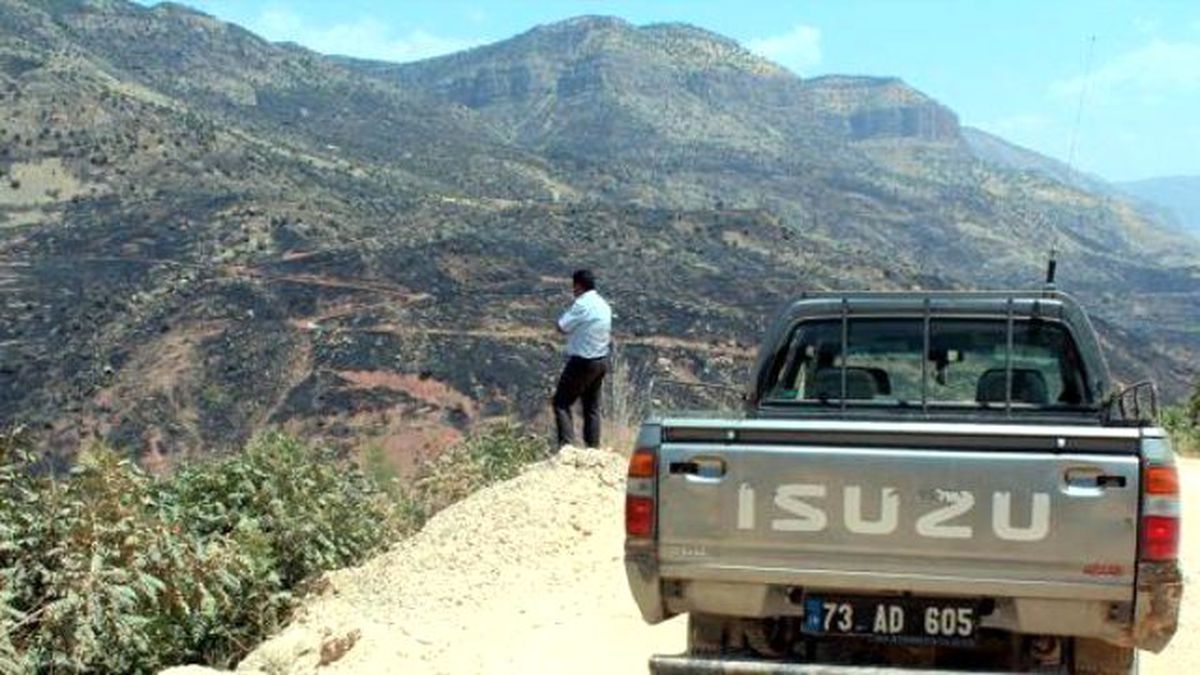 Cudi Dağı\'ndaki Yangın Devam Ediyor (2)