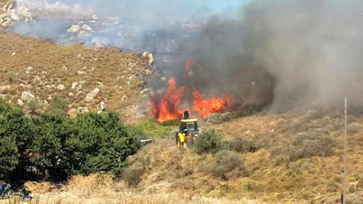 Avşa Adası\'nda Çöplükte Çıkan Yangın Zeytinliklere Sıçradı (2)