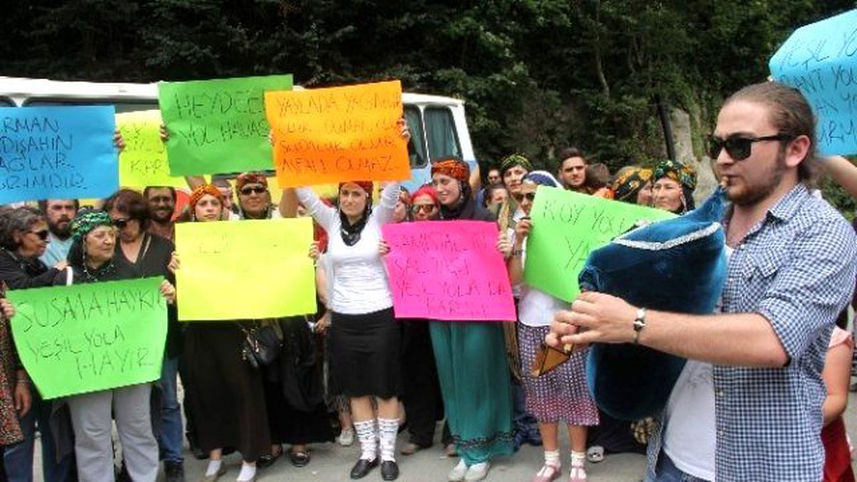 Hemşin\'de "Yeşil Yol" Eylemi