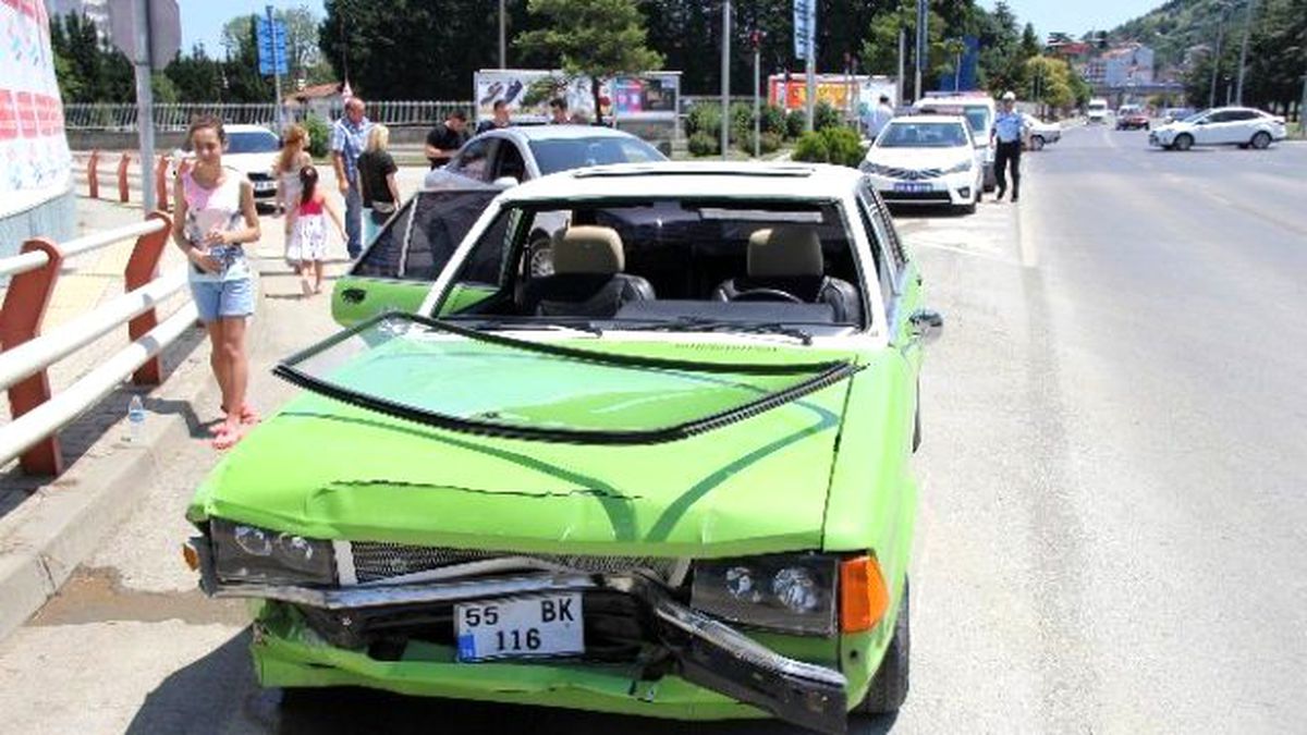 Samsun\'da Trafik Kazası: 1 Yaralı