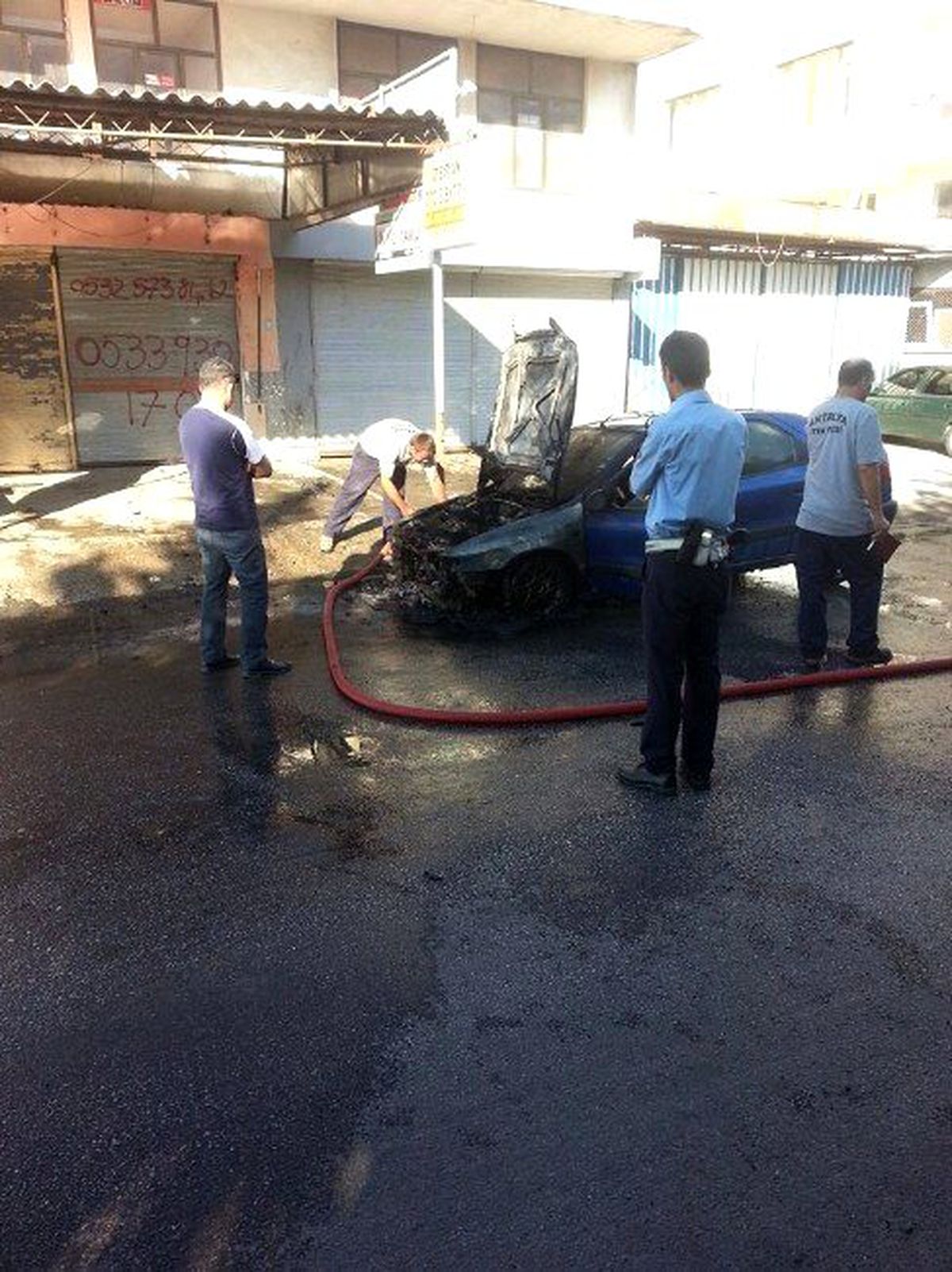 Seyir Halindeki Araç Alev Aldı