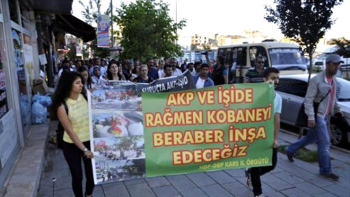 Suruç Saldırısı Kars\'ta Protesto Edildi
