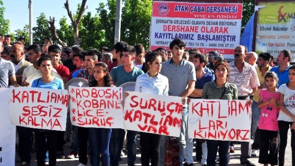 Suruç\'taki Patlama Şırnak\'ta Protesto Edildi
