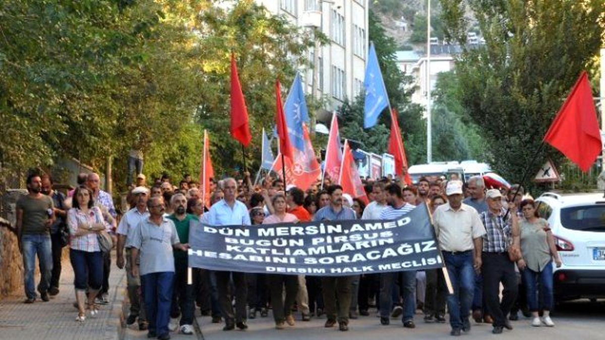 Tunceli\'de \'Suruç\' Protestosu