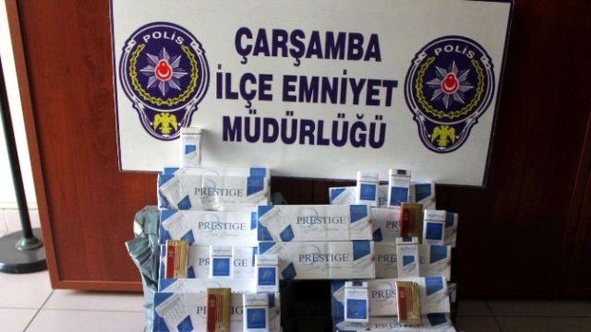 Çarşamba\'da 722 Paket Kaçak Sigara Ele Geçti