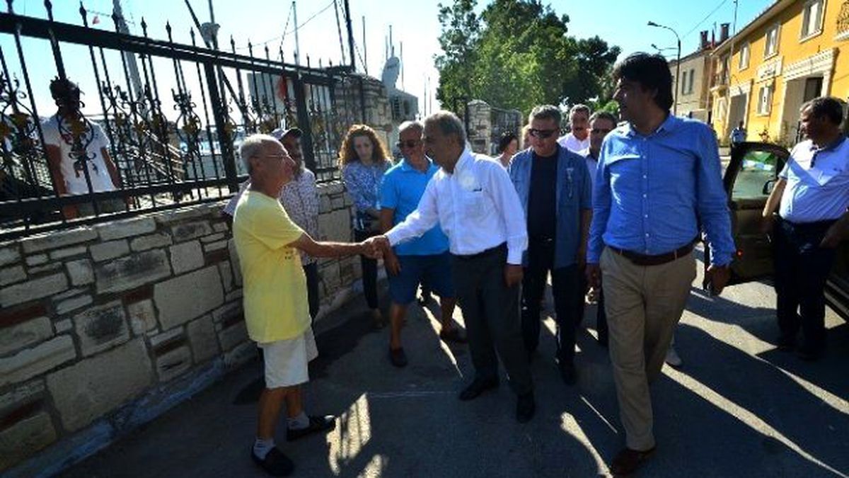 Kocaoğlu ve Demirağ İskelede İncelemelerde Bulundu