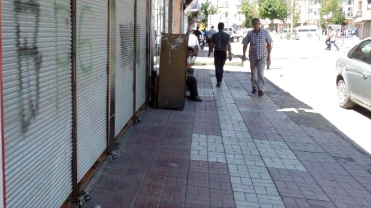 Suruç\'taki Katliamı Protesto İçin Erciş\'te Kepenk Kapatıldı