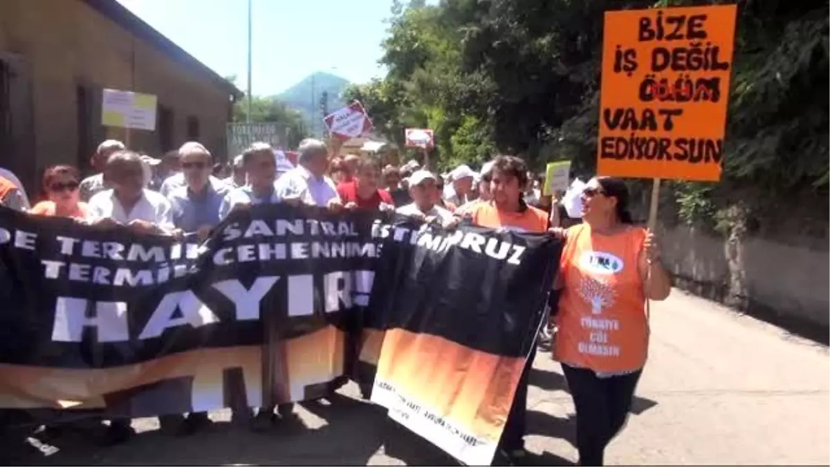 Zonguldak - Çatalağzı\'nda Termik Santral Protestosu