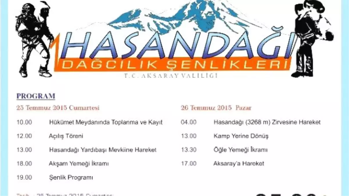 Hasandağı Dağcılık Şenlikleri Başlıyor