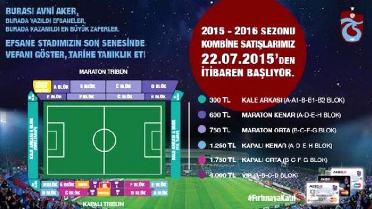 Trabzonspor\'da Kombineler Satışa Çıktı