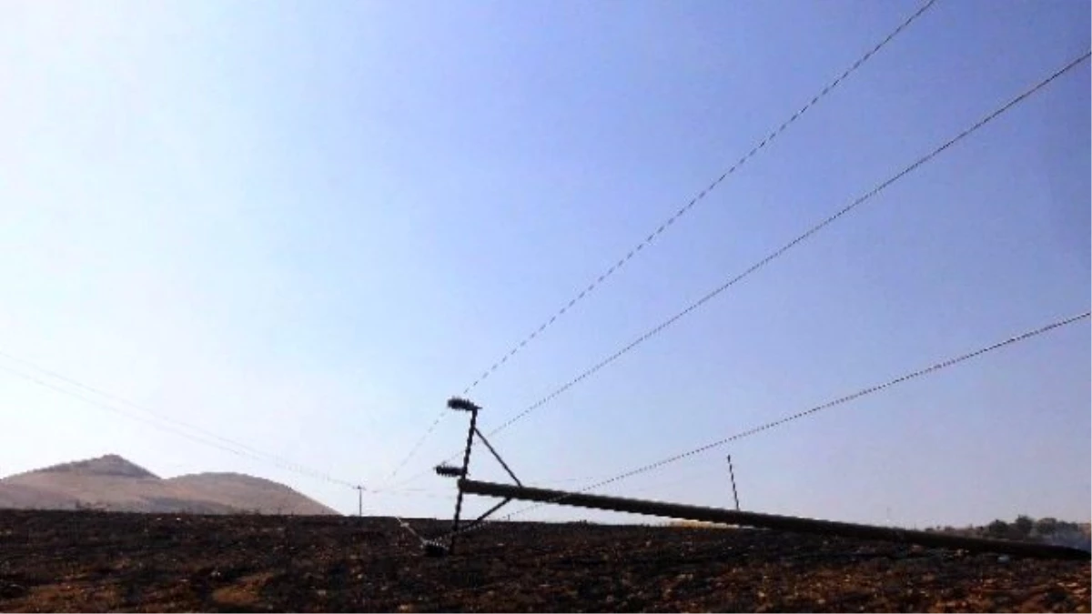 Yine Anız Yangını, 6 Köy Elektriksiz Kaldı