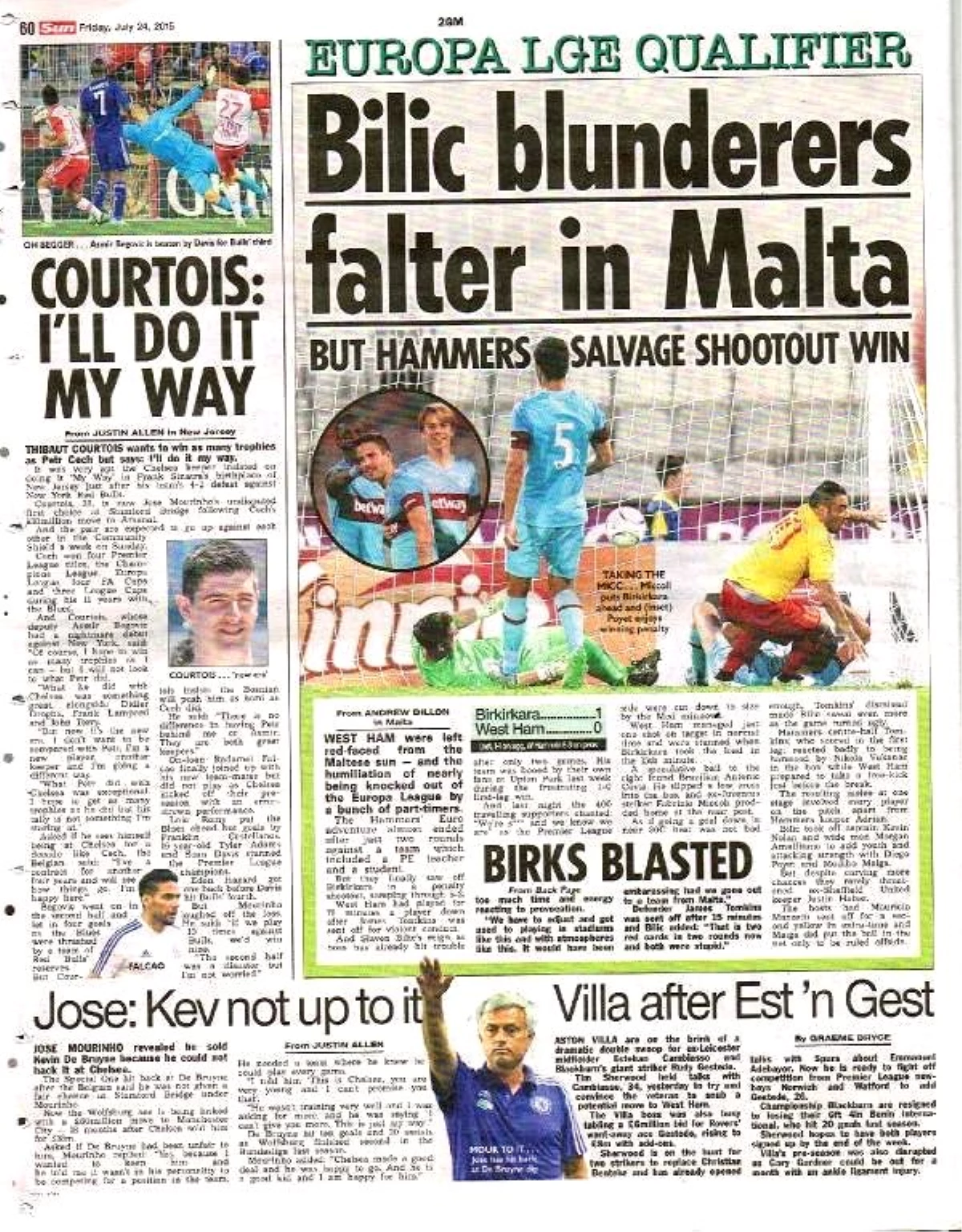 Daily Mirror: "West Ham Sıcağı Hissetti..."