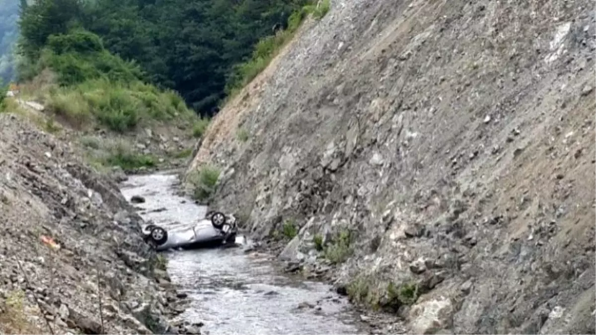 Zonguldak\'ta Otomobil Dereye Uçtu