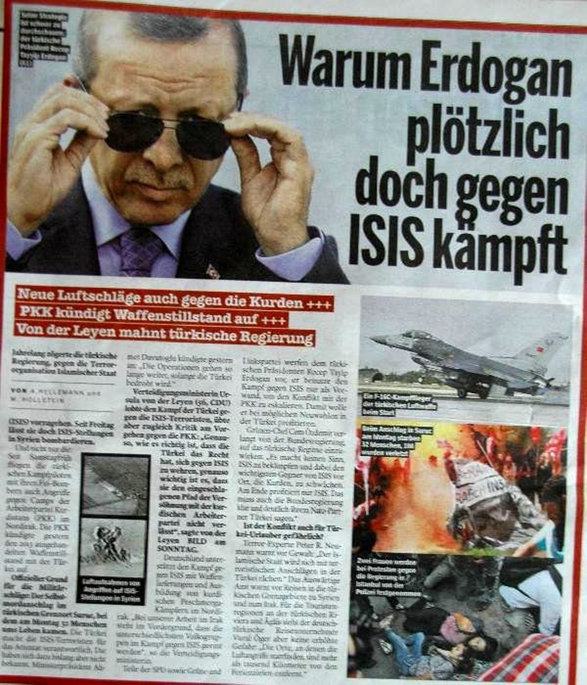 Türkiye\'nin Işid Hedeflerini Vurması Alman Basınında Geniş Yer Buldu