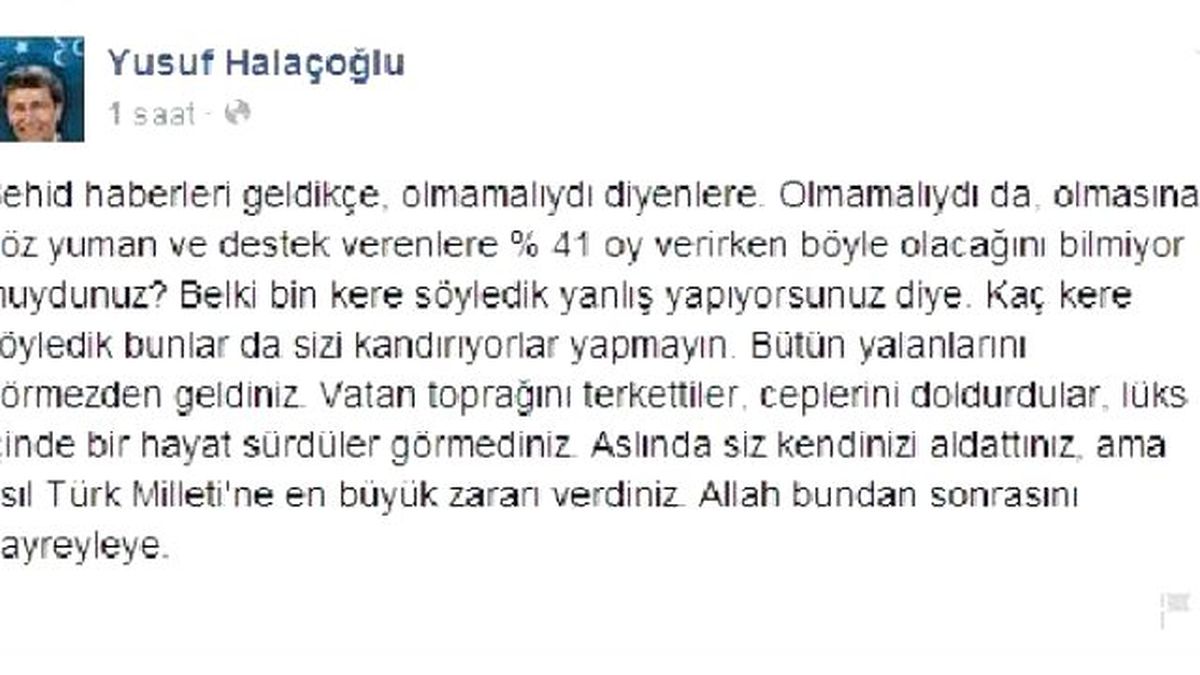 Halaçoğlu: Yüzde 41 Oy Verirken Böyle Olacağını Bilmiyor muydunuz