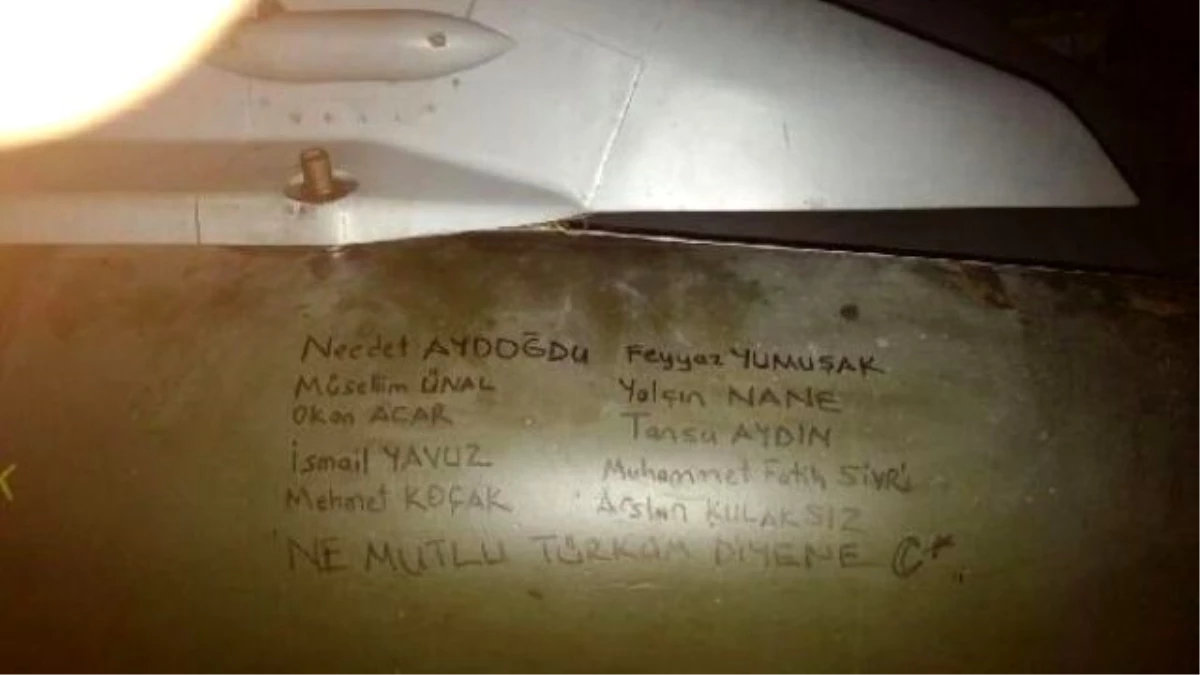 Hava Harekatında Kullanan Füzelere Şehitlerin İsimleri Yazıldı