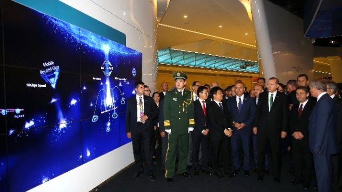Erdoğan\'dan Huawei\'ye Ziyaret