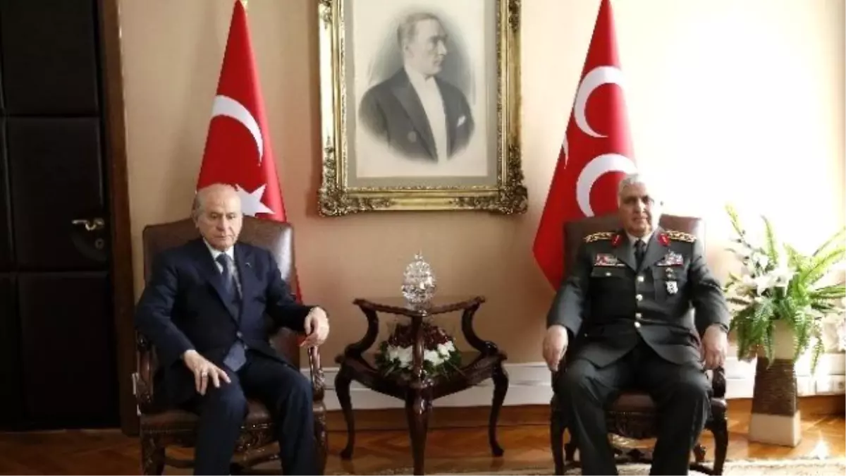 Genelkurmay Başkanı Orgeneral Özel\'in, Bahçeli\'ye Veda Ziyareti Sona Erdi