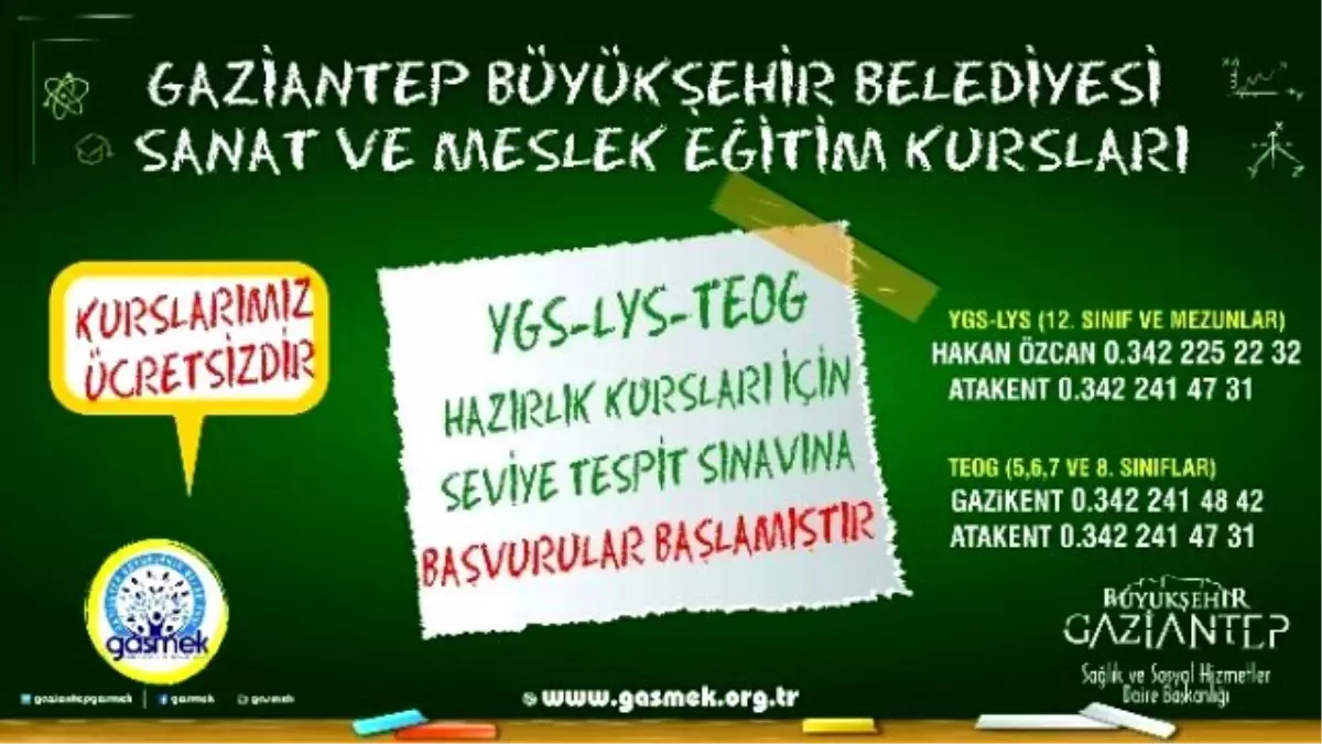 Gasmek\'te Yeni Dönem Ygs, Lys ve Teog Kurs Kayıtları Başlıyor