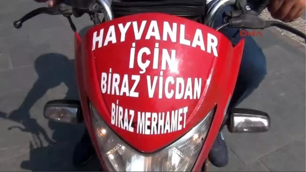 Samsun Hayvan Hakları İçin Motosikletle Mersin\'den Bakü\'ye