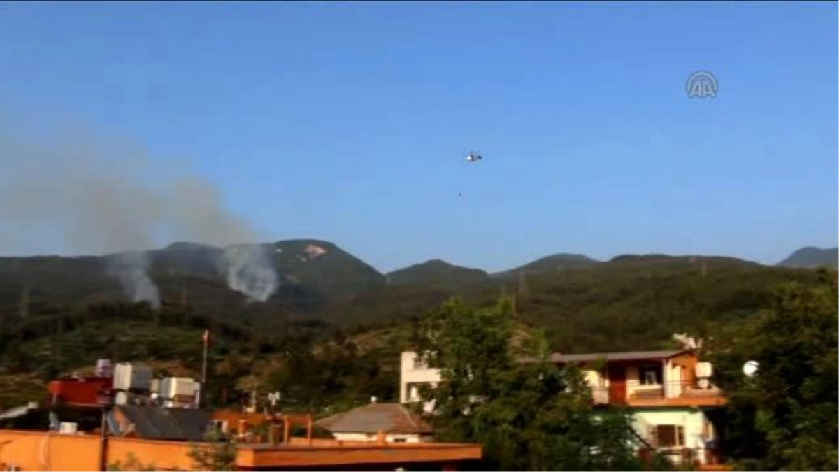 Amanos Dağları\'nda Çıkan Yangın Söndürülmeye Çalışılıyor