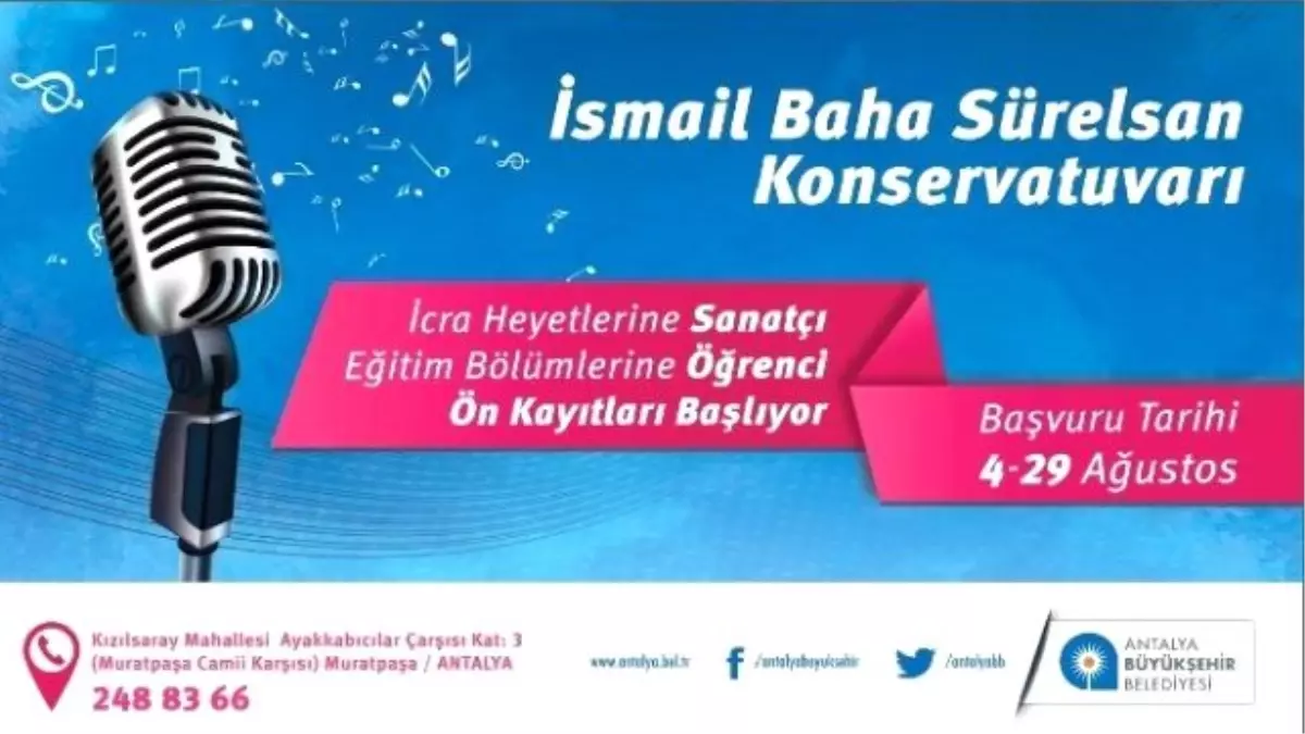 İsmail Baha Sürelsan Konservatuvarı Yeni Sanatçı ve Öğrencilerini Arıyor