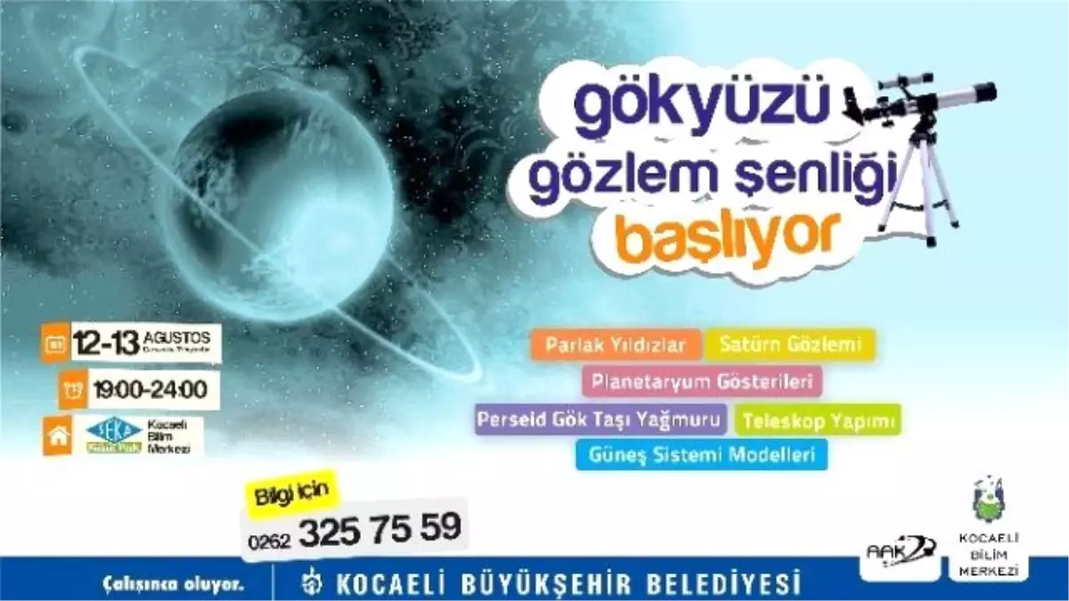 Kocaeli Gökyüzü Gözlem Şenliği Başlıyor