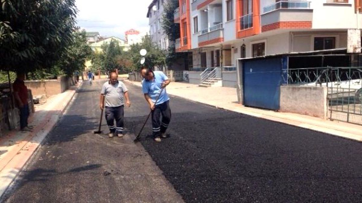 Körfez\'de Asfalt Çalışmaları Devam Ediyor