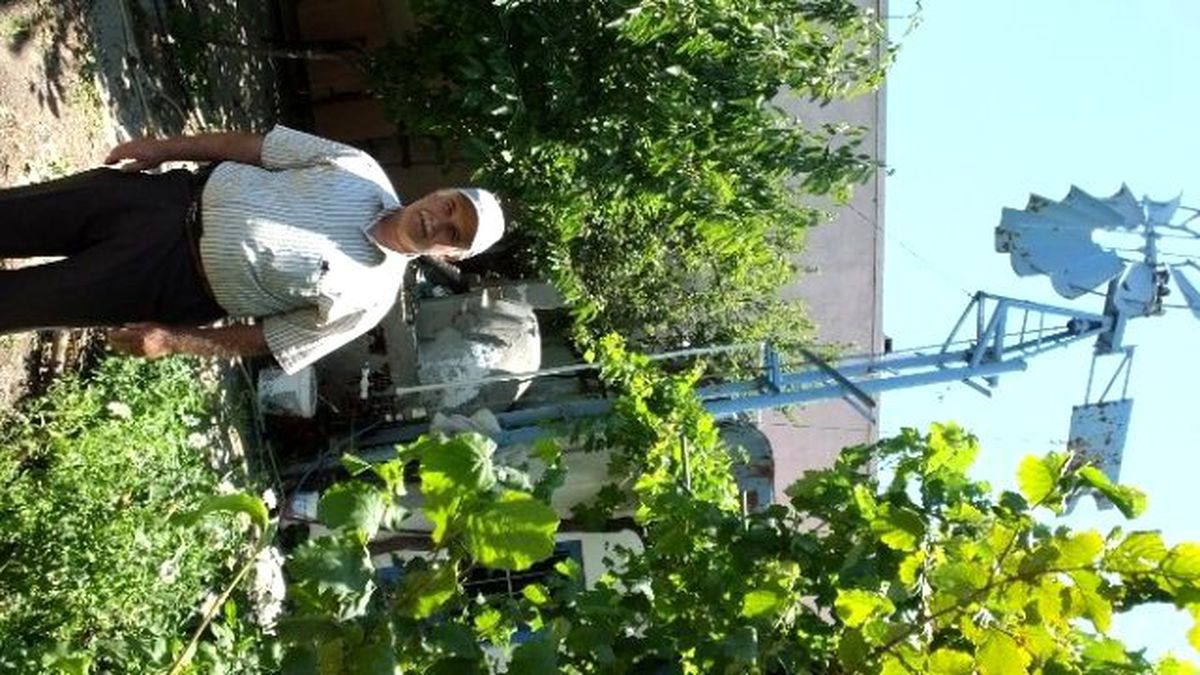 Balıkesir\'de İşçi Emeklisi Bahçesini Rüzgar Gülü ile Suluyor