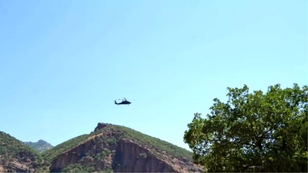 Askeri Helikoptere Saldıran PKK\'lılara Bomba Yağdı