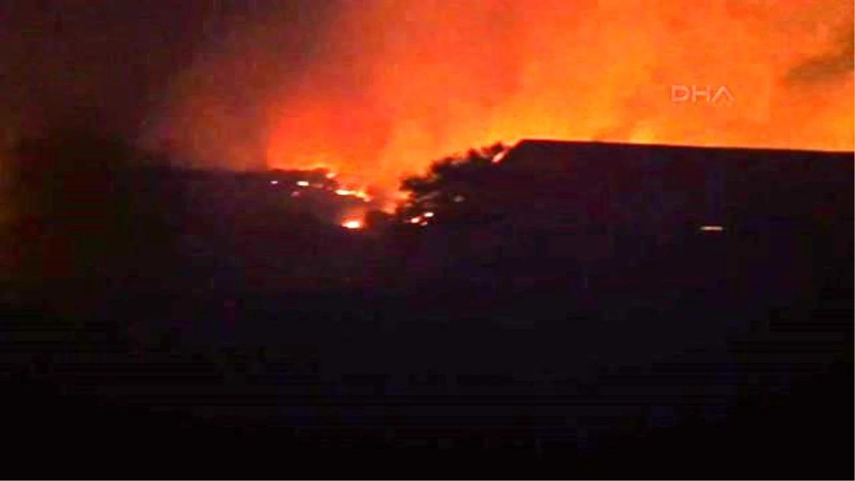 Mardin Bagok Dağı\'ndaki Yangın Devam Ediyor