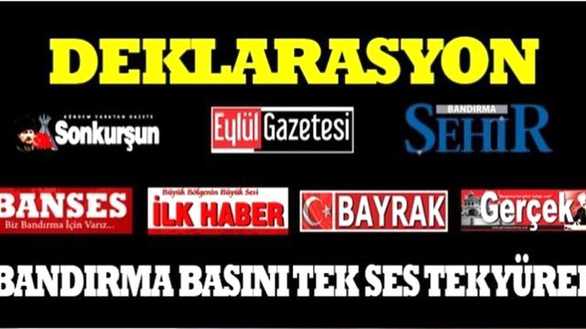 Bandırma Basını Teröre Karşı Deklarasyon Yayınladı