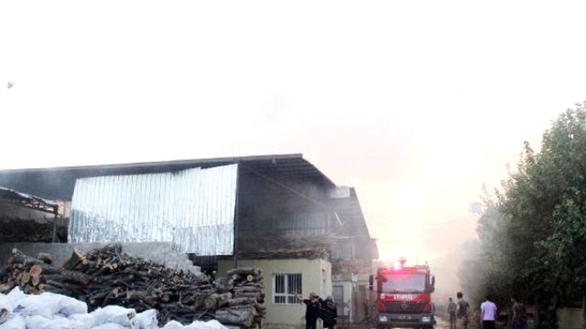 Şanlıurfa\'da 2 İş Yerinde Çıkan Yangında 150 Ton Odun Kül Oldu