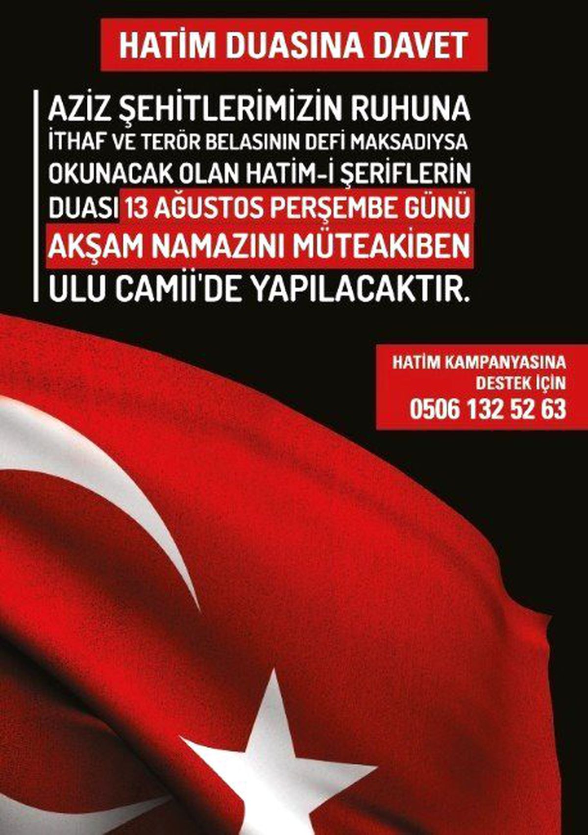 Milletvekili Taşkesenlioğlu\'ndan Hatim Duası Açıklaması