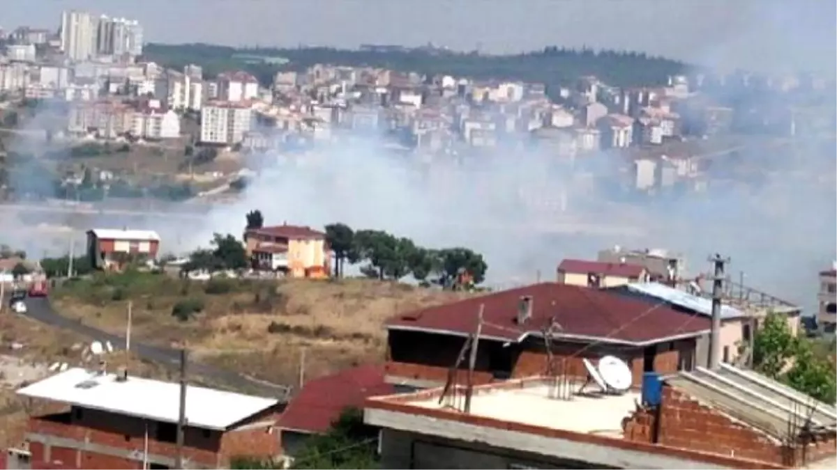 Eskihisar Feribot Yolunda Çalılık Yangını