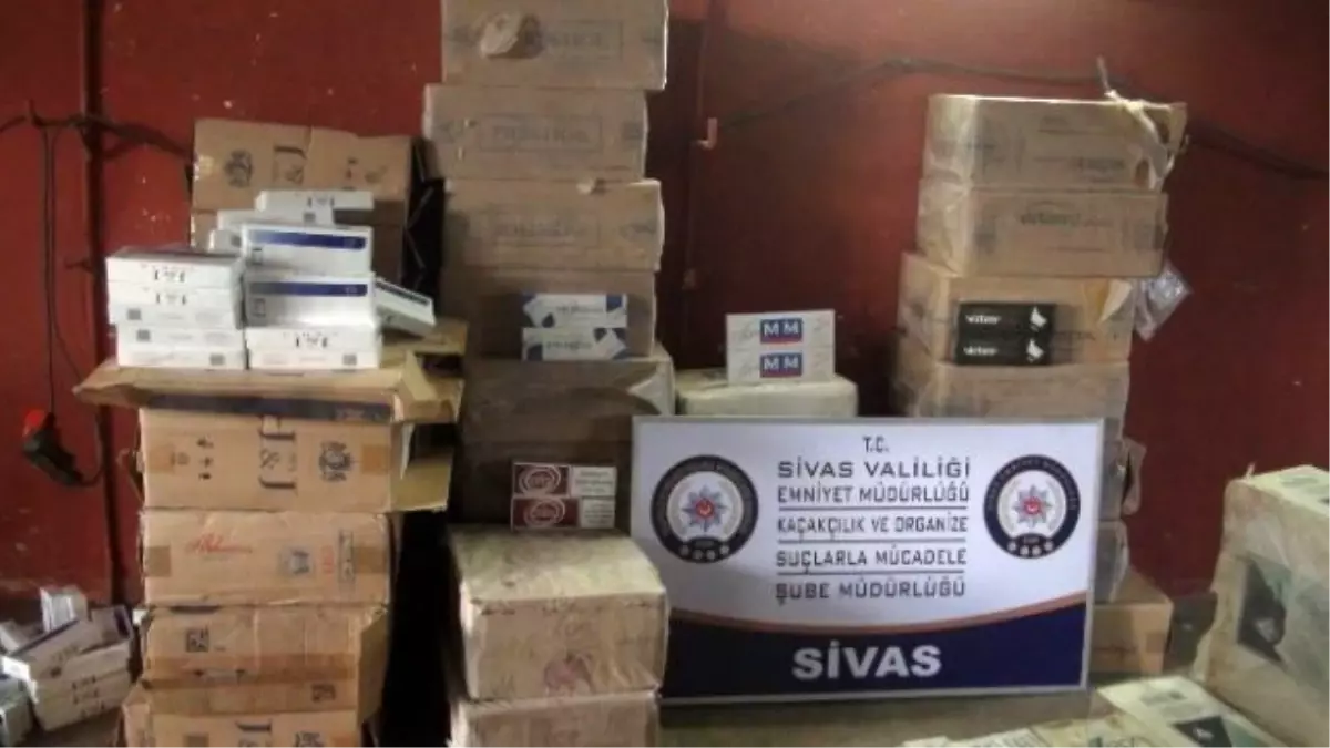 Sivas\'ta 16 Bin Paket Kaçak Sigara Ele Geçirildi