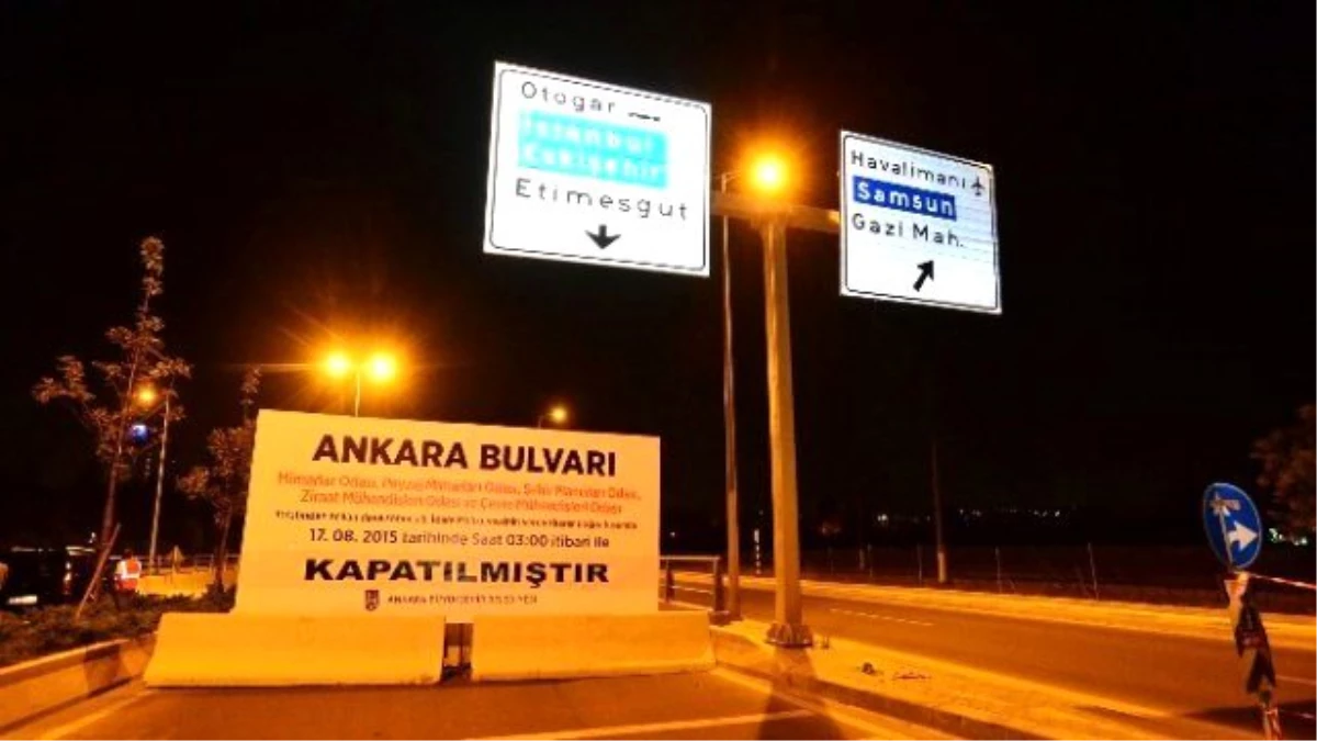 Ankara Bulvarı Saat 03.00\'da Kapatıldı