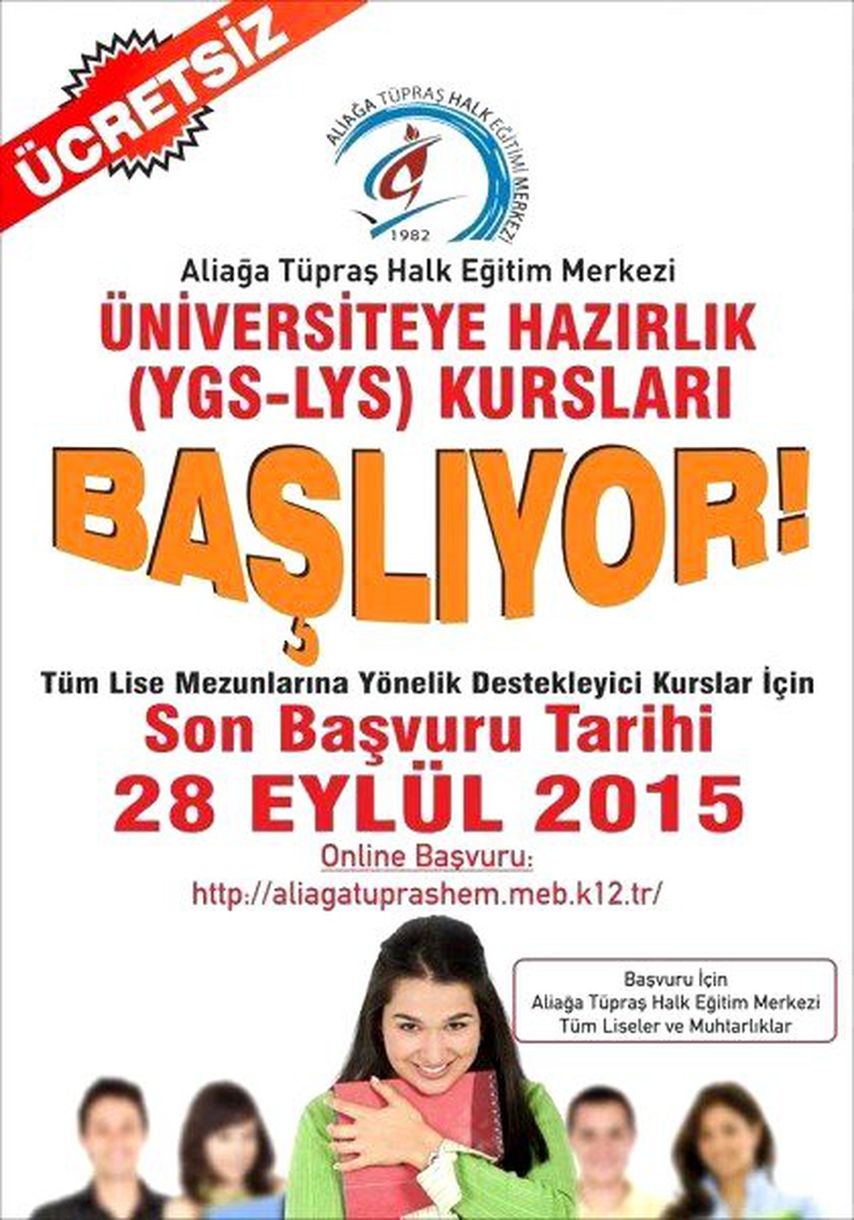 Aliağa\'da Mezun Lise Öğrencilerine Ücretsiz Hazırlık Kursu