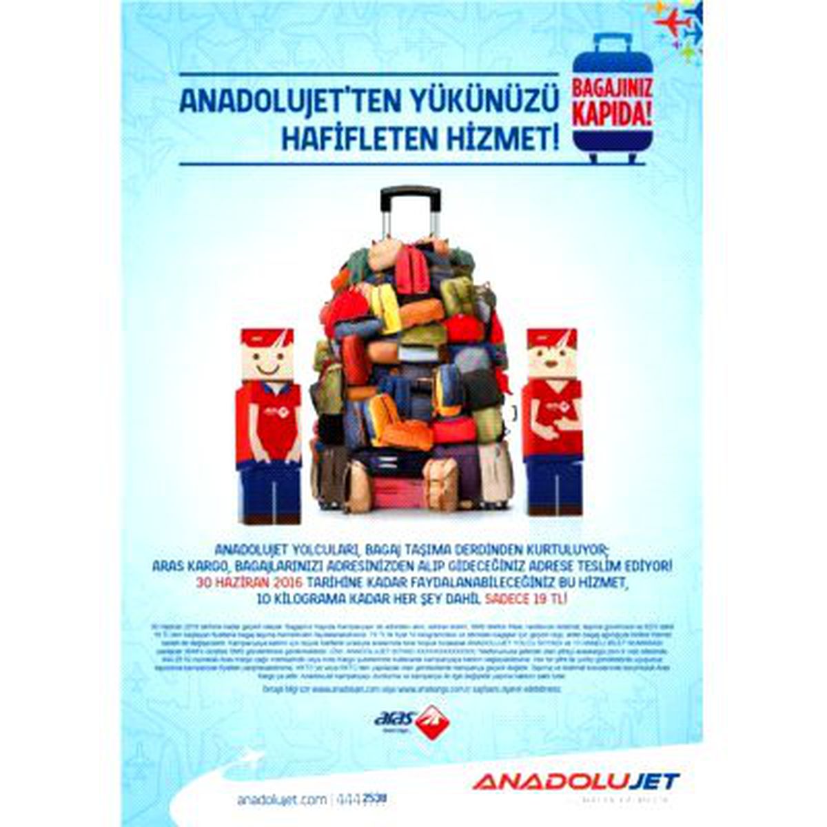 Anadolujet ve Aras Kargo\'dan Hafifleten Hizmet